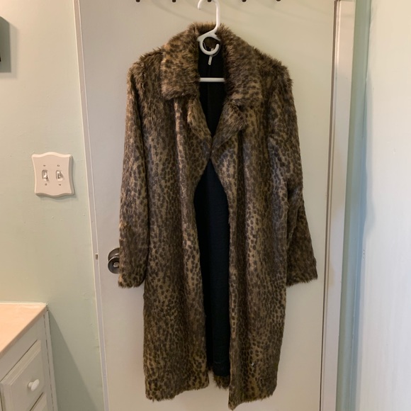 Free People Cheetah Faux Fur Coat - Picture 2 of 4